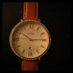 Brand new brown and gold fossil watch